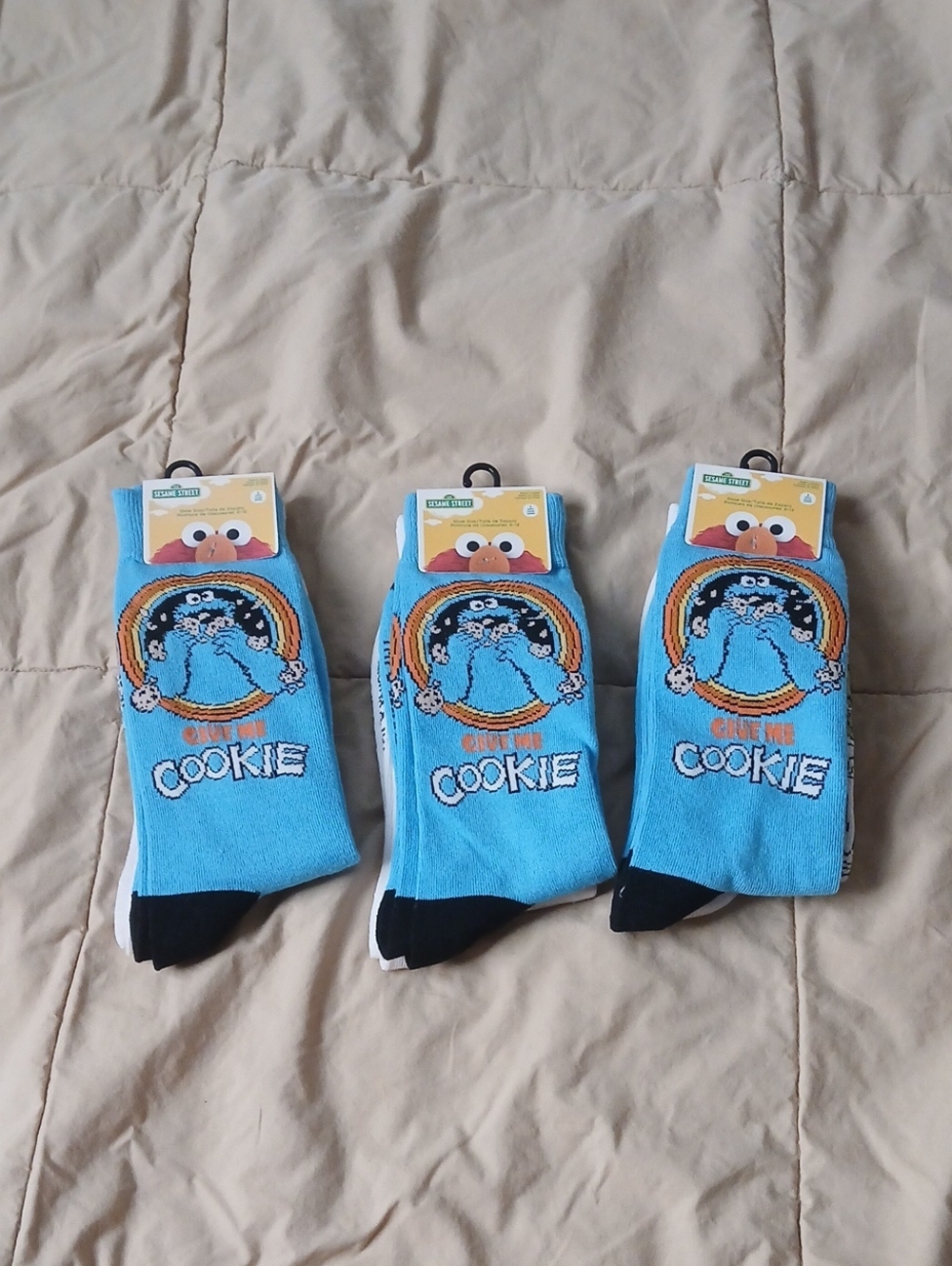Sesame Street Cookie Monster / Osca The Grouch Socks